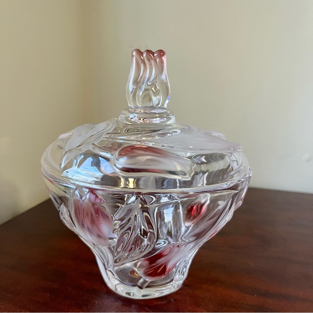 Walther-Glas Nadine Satin-Rose lidded Candy Dish